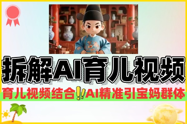 拆解育儿赛道视频结合AI的新玩法条条爆款视频